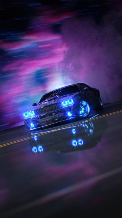 car,drift,smoke,neon