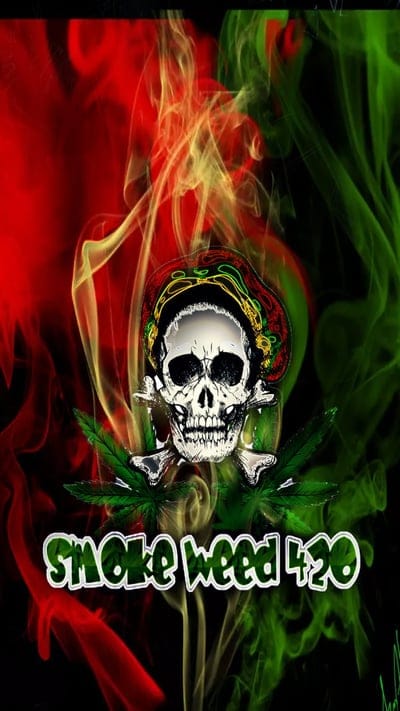 Skull of Fire, chronic, marijuana, rasta,