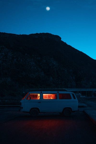 van, car, white, night, nature, mobile wallpaper, android wallpaper, iPhone wallpaper, phone wallpaper