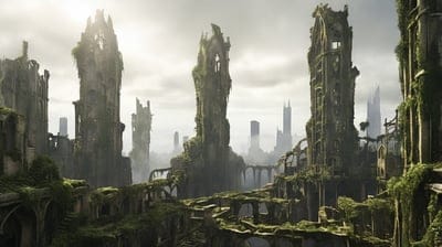 Ruined,City,Towers,Vines,Dark,Gothic,Gothic Aesthetics,Aesthetic,Cool,Scary,Haunted,8k Wallpaper,4k Wallpaper,Hd Backgrounds,Hq Wallpapers,Hd Wallpapers,Desktop Wallpaper,Wallpaper