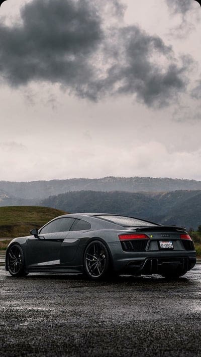 Wet Audi R8, audi, r8, car, supercar, sports, america, new, rain, mobile wallpaper, android wallpaper, iPhone wallpaper, phone wallpaper