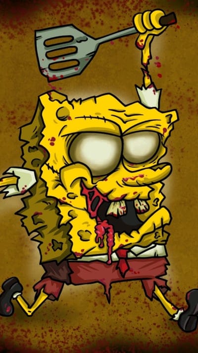 Zombie spongebob, halloween, scary, cartoon