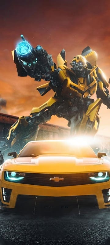 tarasformer,bumblebee,car,yellow,character