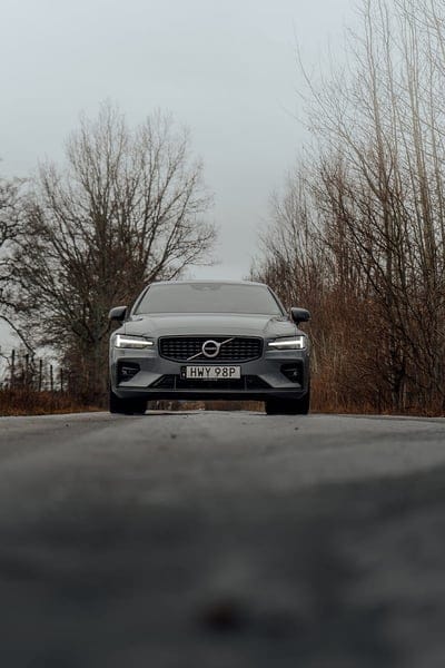 volvo, car, gray, front view, road, mobile wallpaper, android wallpaper, iPhone wallpaper, phone wallpaper