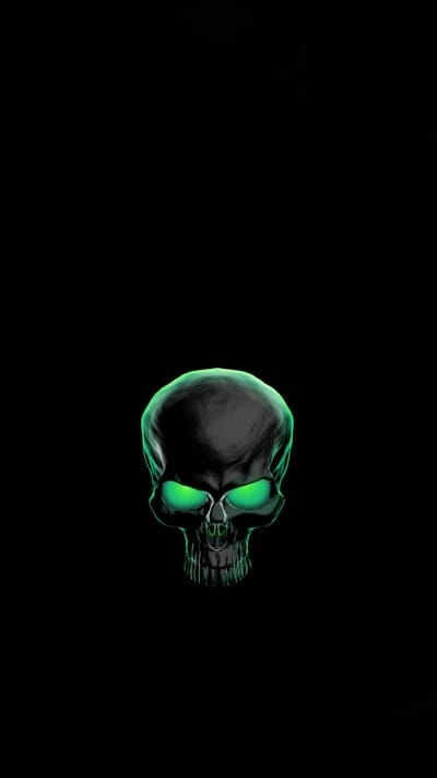 Green skull , green, skull