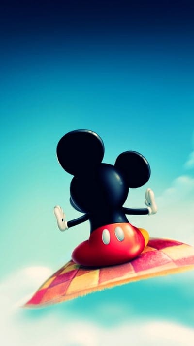 Mickey Mouse,disney cartoon,flying clouds