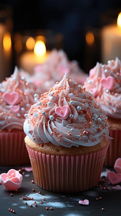 cupcakes,dessert,heart,topping