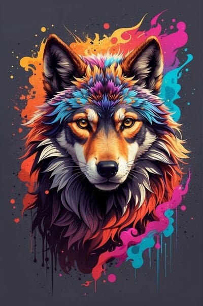 Abstract ART,Cool,DaRK,Wolf