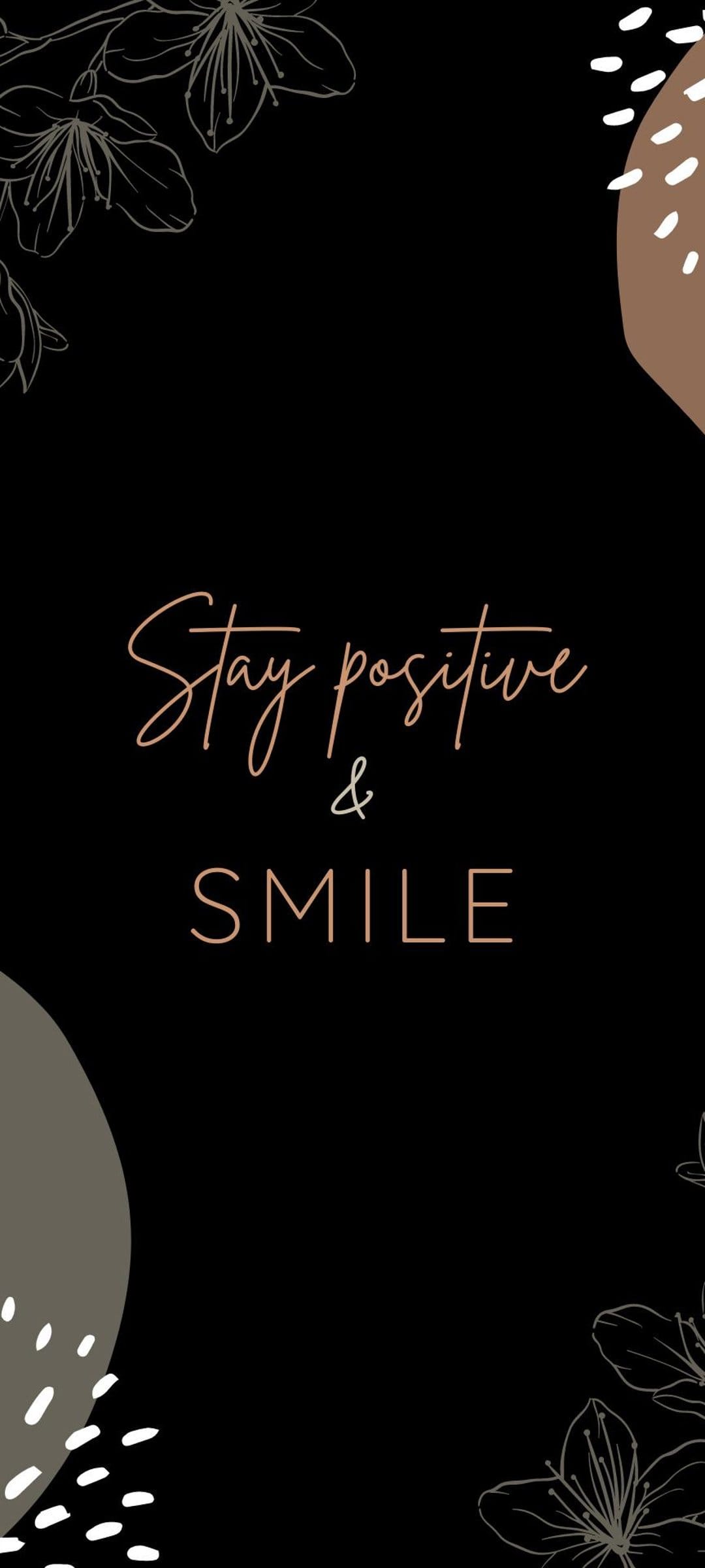 Handwritten quote surrounded by botanical line drawings and abstract shapes on a deep black background.