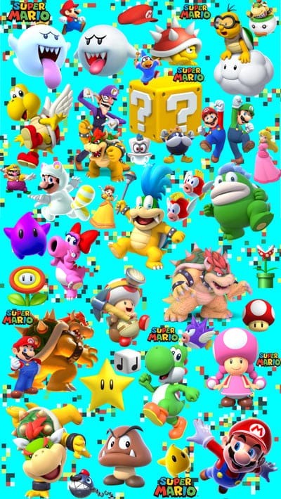 video game,super mario,poster,characters,bright