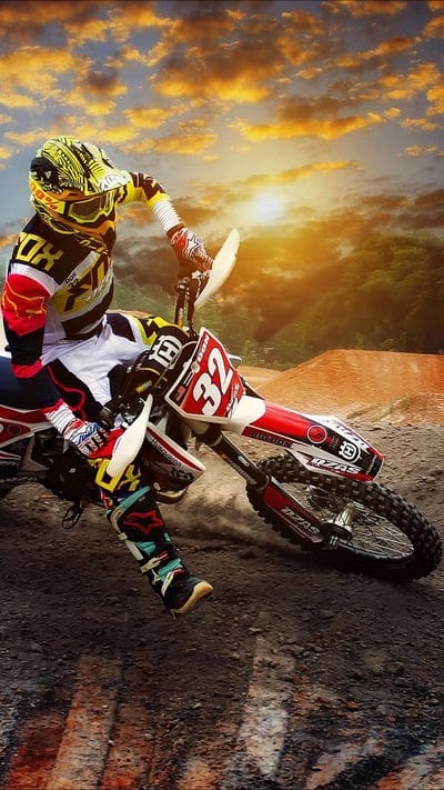 Biker, bike, motorcycle, sport, motorcross, sunset, driver, mobile wallpaper, android wallpaper, iPhone wallpaper, phone wallpaper
