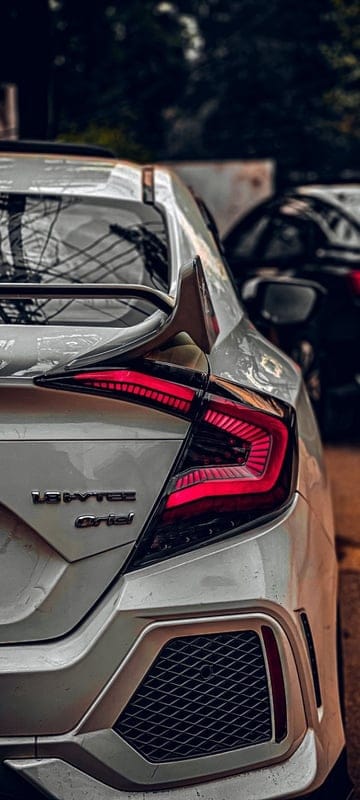 honda civic,car,backlight,cars,tail lights,black,white