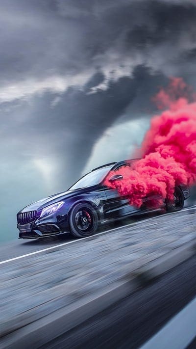 Drifting Brabus, car, mercedes, mobile wallpaper, android wallpaper, iPhone wallpaper, phone wallpaper