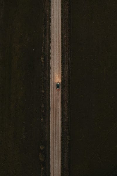 road, car, aerial view, grass, evening, mobile wallpaper, android wallpaper, iPhone wallpaper, phone wallpaper