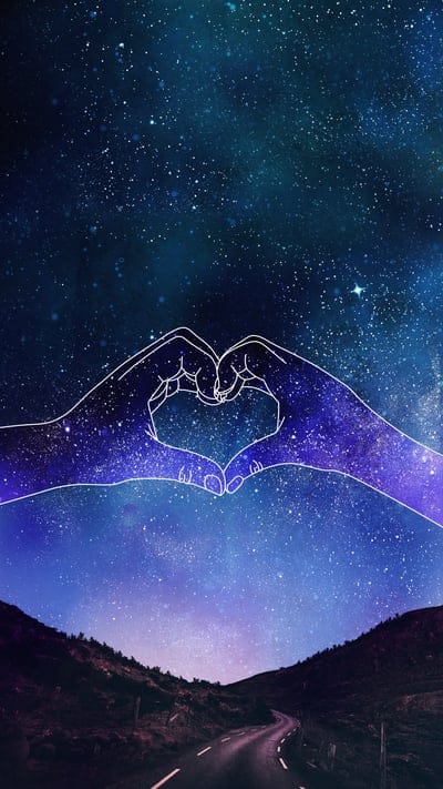 heart,love,hands,road,stars,night,dark