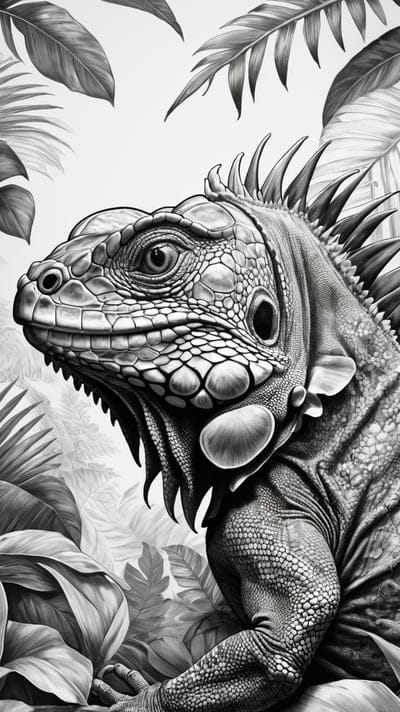 Lizard,Leaves,Tattoo,Tattoo Wallpaper,Wallpaper,AI Art,Ai Wallpaper,Desktop Wallpaper,Artwork,Black,White,Black and White,Aesthetic