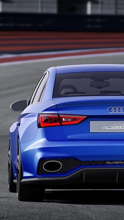Audi A3, audi, back, blue, car, mobile wallpaper, android wallpaper, iPhone wallpaper, phone wallpaper