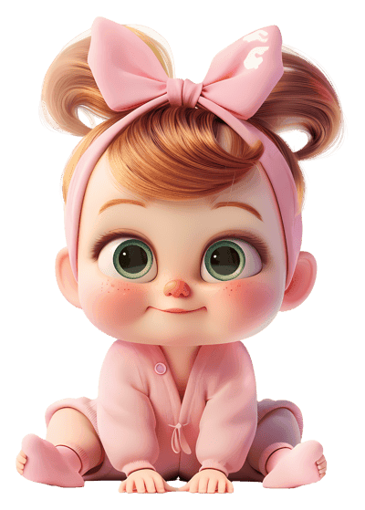 Sevimli kız bebek, pembe yay, sevimli bebek, mutlu bebek, oynak çocuk, yenidoğan fotoğrafçılığı, tatlı yürümeye başlayan çocuk, bebek portresi, büyüleyici gülümseme, küçük kız, bebek moda, neşeli ifade, çocukluk anları, bebek estetik, değerli anlar, kreş dekor, ebeveynlik teması, bebek milestiği 