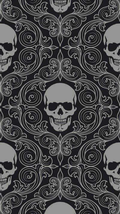 Skull, black,pattern,victorian