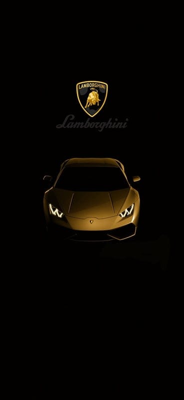 Lamborghini gold, car, logo, mobile wallpaper, android wallpaper, iPhone wallpaper, phone wallpaper