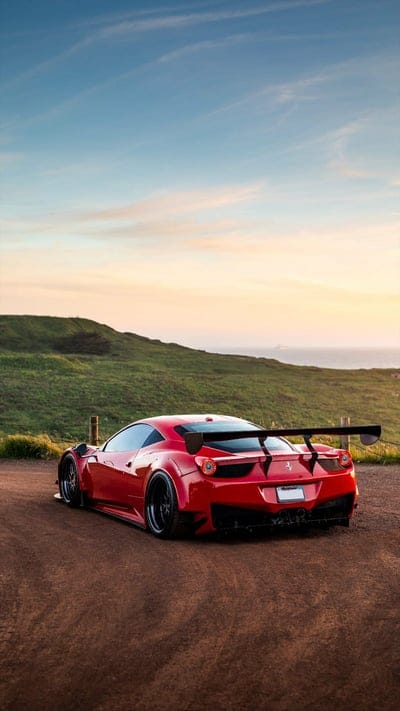 Ferrari 458 GT3, car, new, red, esports, sunset, supercar, mobile wallpaper, android wallpaper, iPhone wallpaper, phone wallpaper