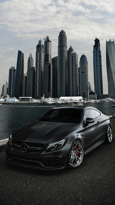 Stealth Black C63, mercedes, amg, black, car, supercar sports, america, new, city, mobile wallpaper, android wallpaper, iPhone wallpaper, phone wallpaper