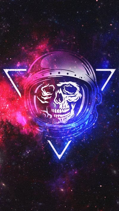 spaceskull,Skull,Skulls,astronaut,cool cosmos,cosmos,nebula,neon,space,stars, triangle,universe