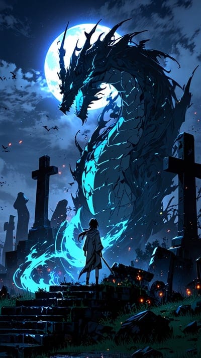 Spirit,Spirit Dragon,Blue,Black,Moon