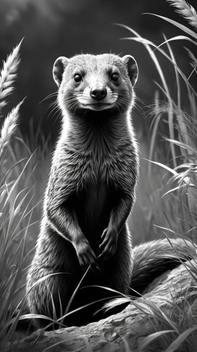 Squirrel,Tattoo,Tattoo Wallpaper,Wallpaper,AI Art,Ai Wallpaper,Desktop Wallpaper,Artwork,Black,White,Black and White,Aesthetic,Grass