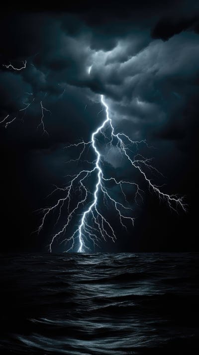 sea,lightning,clouds,strom,thunderstorm