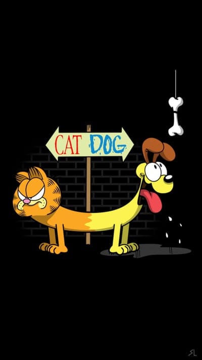 Cat Dog,cartoon,catdog,col,friends,love,music,nick, yellow