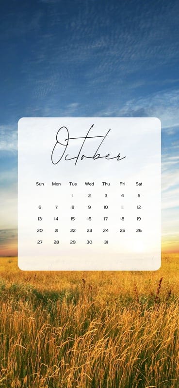 calendar,October,corn plants