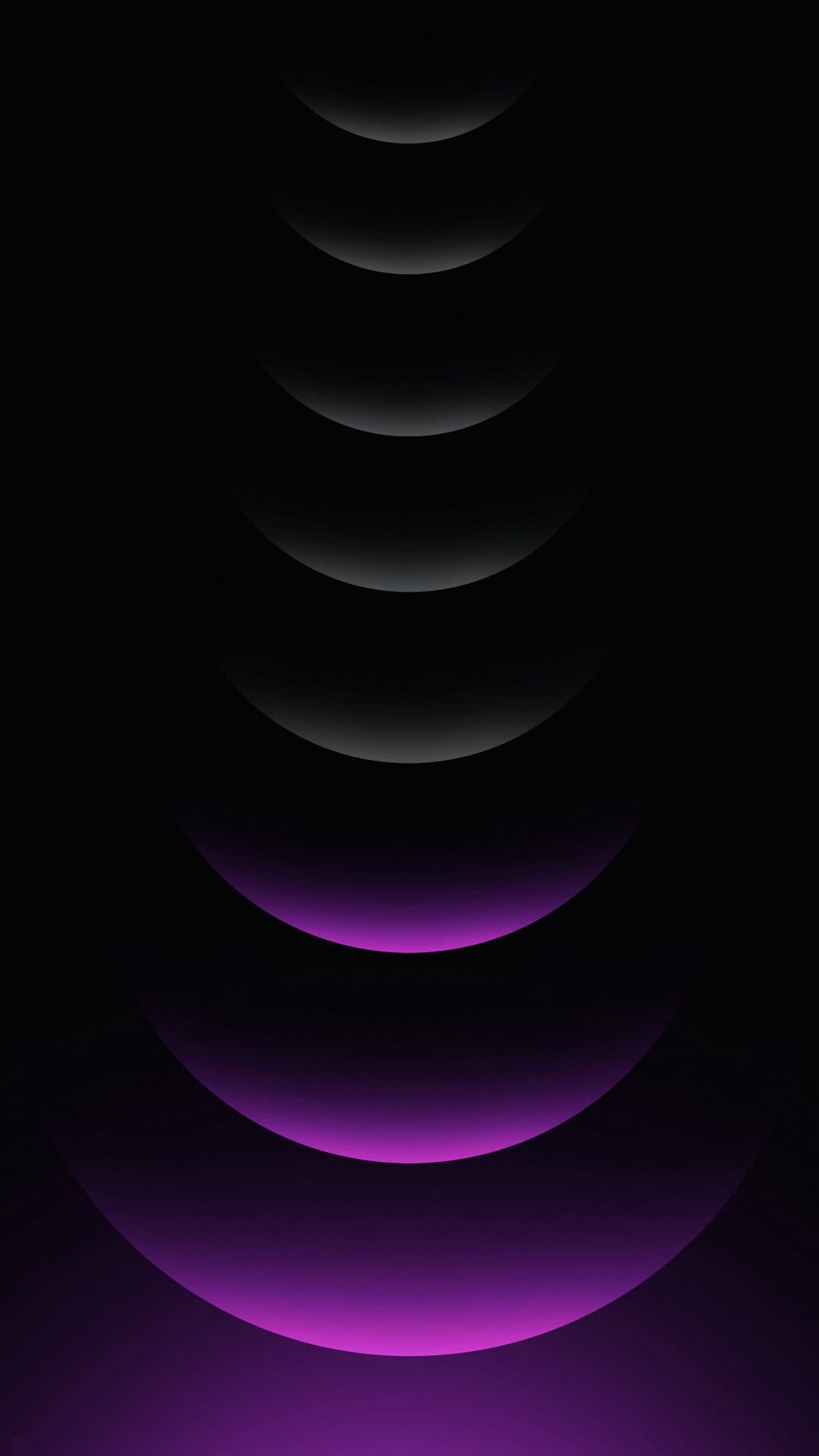 Overlapping purple and gray curved shapes flow against a black backdrop with soft ambient lighting effects.