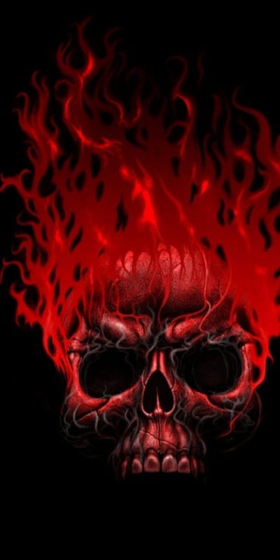 Fire skull,RED,BLACK,BACKGROUND