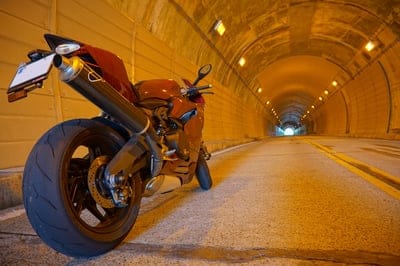 motorcycle,bike,red,tunnel