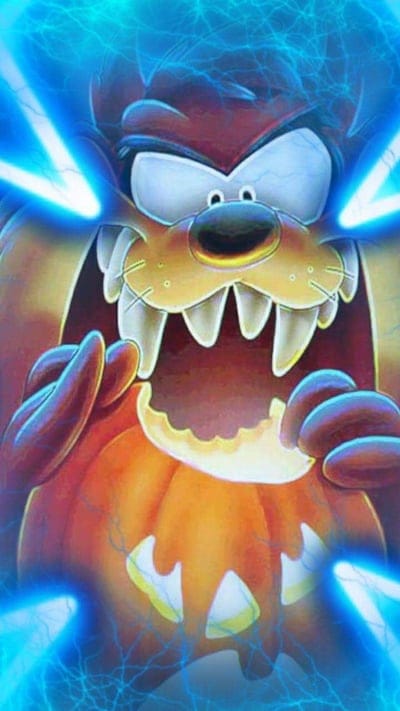 Halloween Tazz, cartoon, halloween, lightning, taz, tazz