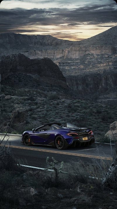McLaren 600LT Spider, purple, car, supercar, carbon, new, 2019, mobile wallpaper, android wallpaper, iPhone wallpaper, phone wallpaper