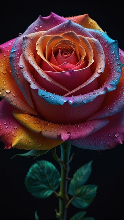Rose,Neon,Rain,8k wallpapers,4k wallpapers,Desktop wallpapers,Hd Backgrounds,Hq Wallpapers,Ai Art,Wallpapers,Ai Wallpapers
