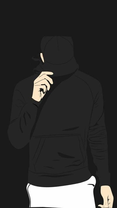 boyillustration,cappedboy,faceless,black,boy,attitude