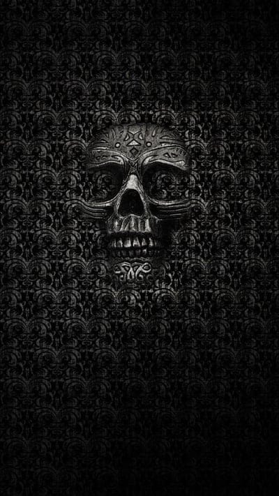 Full Black Screen,Black Skull
