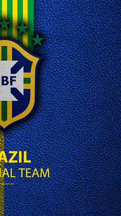 Brazil national football team leather texture, emblem, Brazilian Football Confederation, CBF, logo, football, Brazil
