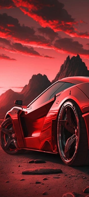 car,sand,roks,mountain,red,art