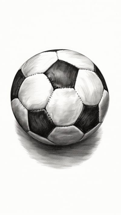 soccer ball,ball,football,drawing,black and white