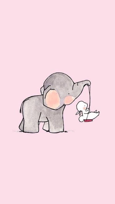 Elephant swing,cartoon