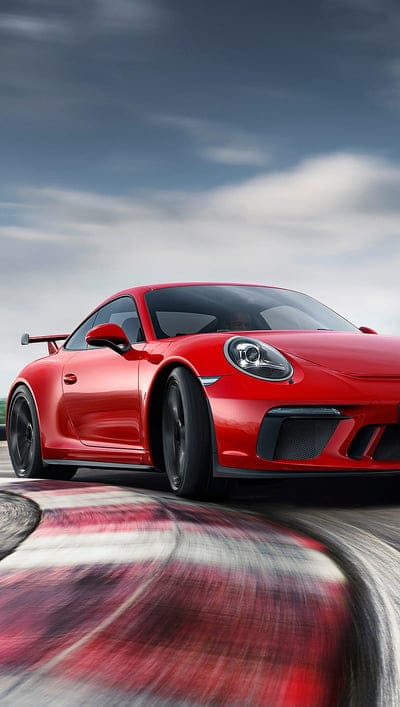 porsche 911 gt3, auto, car, chicane, red, sky, sport, vehicle, mobile wallpaper, android wallpaper, iPhone wallpaper, phone wallpaper