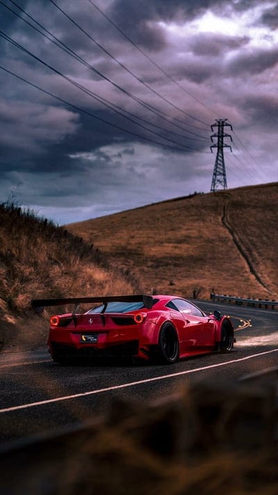 Ferrari Hillclimb, ferrari, 458, gt, red, car, hypercar, supercar sports, america, mobile wallpaper, android wallpaper, iPhone wallpaper, phone wallpaper