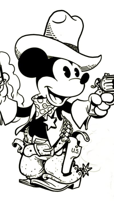 Cowboy Mickey,cartoon,disney,mouse