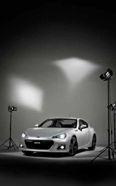 Subaru BRZ, vehicle, car, simple background, spotlights, portrait display, Toyobaru, front angle view, Subaru, mobile wallpaper, android wallpaper, iPhone wallpaper, phone wallpaper