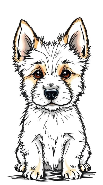 Dog,Sketch,Hand Drawn,Color Sketch,Hd Backgrounds,Hd Wallpapers,4k wallpapers,8k wallpapers,High Quality,Hand Made,Animal,Majestic