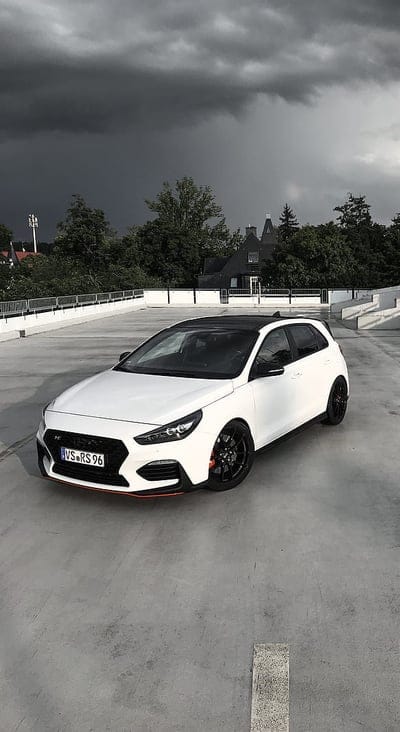 i30N, Hyundai, hatchbacks, car, hot hatch, front angle view, mobile wallpaper, android wallpaper, iPhone wallpaper, phone wallpaper